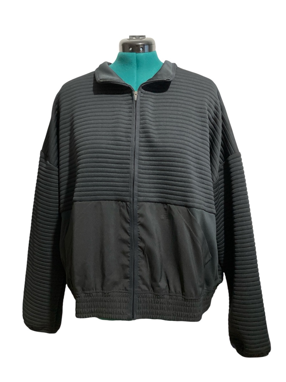 New Balance Ribbed Zip Up Windbreaker Jacket